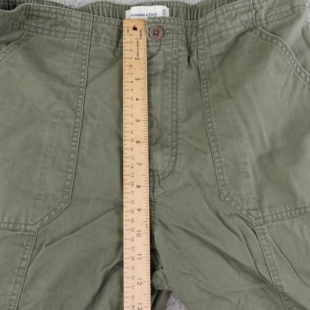 Abercrombie & Fitch Cargo Pants Women Size 12/31 Military Green Casual Bohemian - Picture 5 of 12